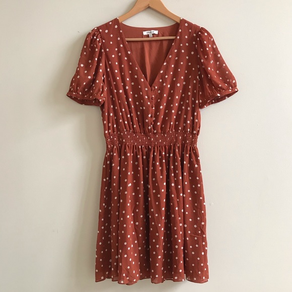 Madewell Dresses & Skirts - Madewell Smocked Waist Polka Dot Mini Dress NWOT